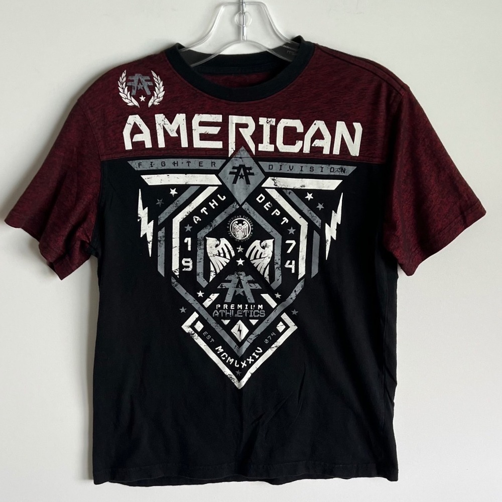 American Fighter Boys Graphic T-Shirt Size Large